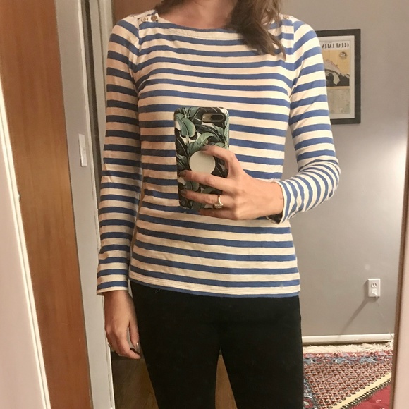 J Crew Striped Painter Tee - Picture 1 of 4